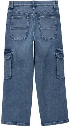 S.Oliver straight fit jeans blauw Jongens Stretchdenim Effen 140 - Foto 3