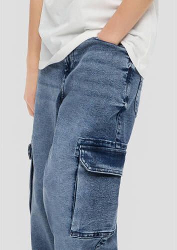 S.Oliver straight fit jeans blauw Jongens Stretchdenim Effen 140 - Foto 2