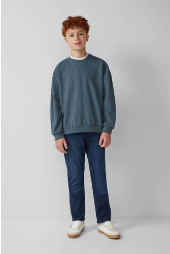 S.Oliver sweater blauw Effen | Sweater van - Foto 2