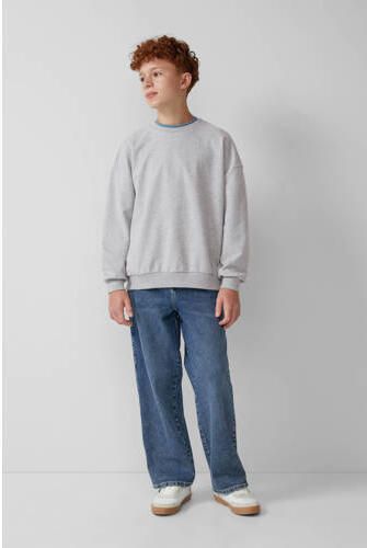 S.Oliver sweater lichtgrijs Effen | Sweater van - Foto 3