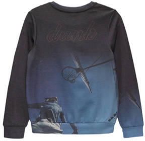 S.Oliver sweater met all over print lichtblauw Jongens Polyester Ronde hals 134 140
