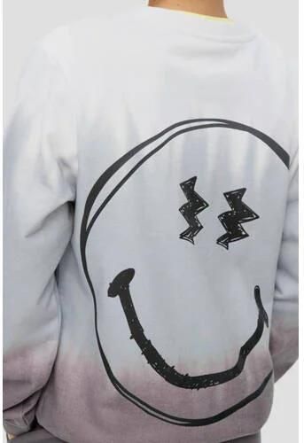 S.Oliver sweater met backprint grijs grijsblauw wit Multi Backprint 134 140