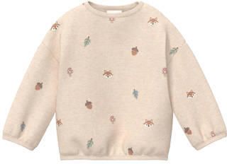 S.Oliver sweater met borduursels zand Beige All over print