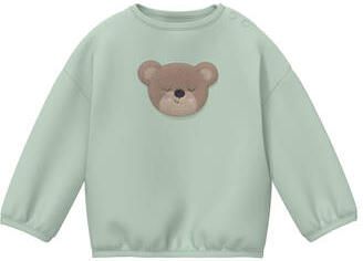 S.Oliver sweater met print turquoise Blauw Printopdruk