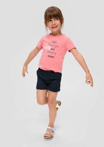 S.Oliver sweatshort marine Korte broek Blauw Meisjes Polyester Effen 104 - Foto 3