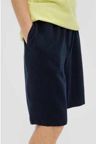 S.Oliver sweatshort navy Blauw Effen 134 140 | Sweatshort van - Foto 2