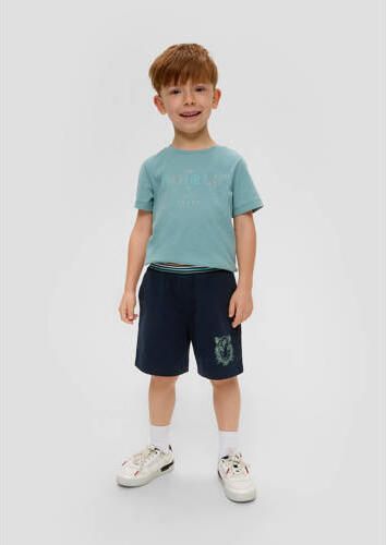 S.Oliver sweatshort navy Korte broek Blauw Jongens Stretchkatoen Effen 140 - Foto 3
