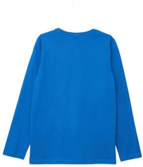 S.Oliver T-shirt blauw Jongens Katoen Ronde hals Effen 134 140