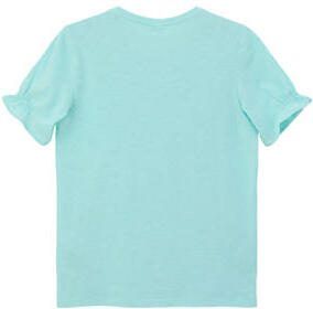 S.Oliver T-shirt blauw Meisjes Katoen Ronde hals Effen 146 152
