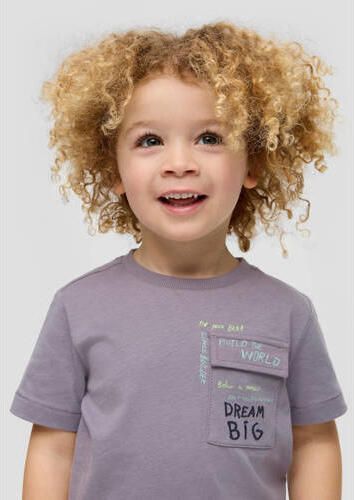 S.Oliver T-shirt grijs Jongens Katoen Ronde hals Effen 104 110 - Foto 2