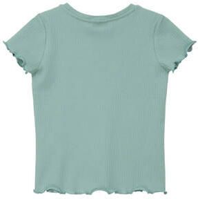 S.Oliver T-shirt groen Meisjes Stretchkatoen Ronde hals Effen 116 122