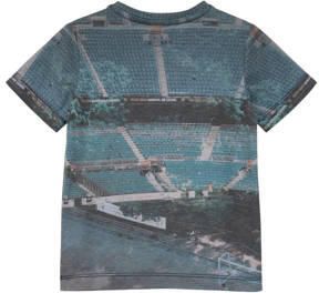 S.Oliver T-shirt met all over print grijsblauw Jongens Polyester Ronde hals 104 110 - Foto 3