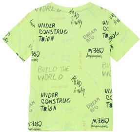 S.Oliver T-shirt met all over print limegroen Jongens Polyester Ronde hals 104 110 - Foto 3