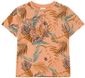 S.Oliver T-shirt met all over print oranje blauw Jongens Katoen Ronde hals 128 134 - Foto 2