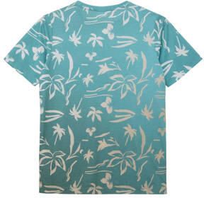 S.Oliver T-shirt met all over print petrol Blauw Jongens Polyester Ronde hals 134 140