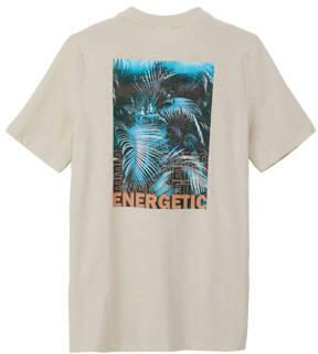 S.Oliver T-shirt met backprint beige Jongens Katoen Ronde hals Backprint 134 140