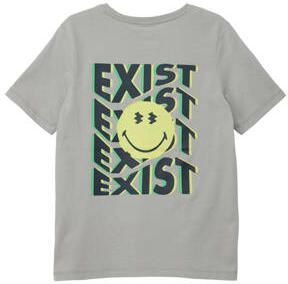 S.Oliver T-shirt met backprint lichtgrijs Jongens Katoen Ronde hals Backprint 158 164