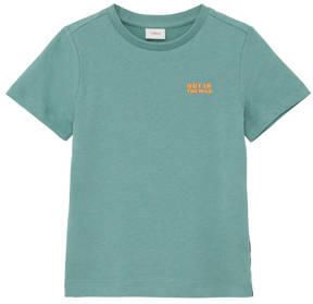 S.Oliver T-shirt met backprint petrol groen donkerblauw Jongens Katoen Ronde hals 116 122 - Foto 2