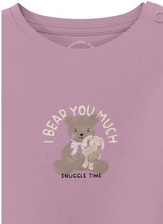 S.Oliver T-shirt met borduursels en print roze Meisjes Katoen Ronde hals glitter - Foto 2