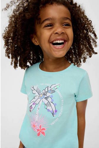 S.Oliver T-shirt met printopdruk blauw Meisjes Polyester Ronde hals Printopdruk 128 134 - Foto 2