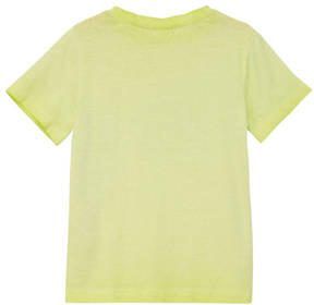 S.Oliver T-shirt met printopdruk geel Jongens Katoen Ronde hals Printopdruk 116 122