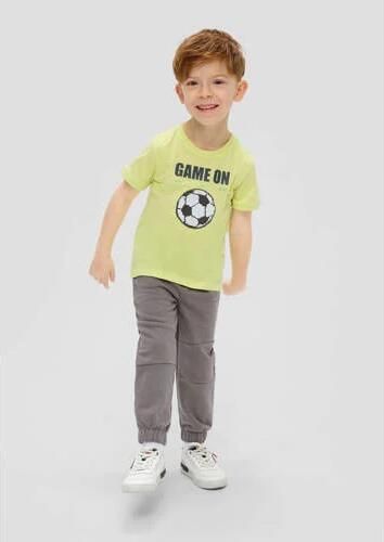 S.Oliver T-shirt met printopdruk geel Jongens Katoen Ronde hals Printopdruk 104 110 - Foto 3