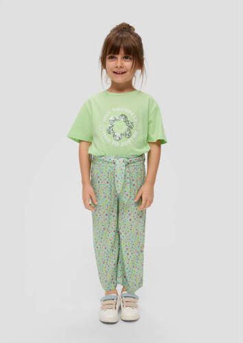 S.Oliver T-shirt met printopdruk groen Meisjes Katoen Ronde hals Printopdruk 104 110 - Foto 3