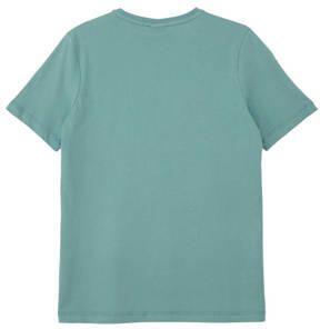 S.Oliver T-shirt met printopdruk petrol Blauw Jongens Katoen Ronde hals 158 164