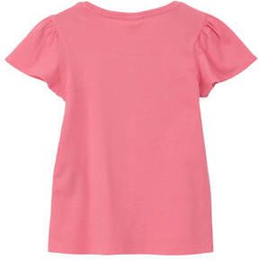 S.Oliver T-shirt met printopdruk roze Meisjes Katoen Ronde hals Printopdruk 116 122