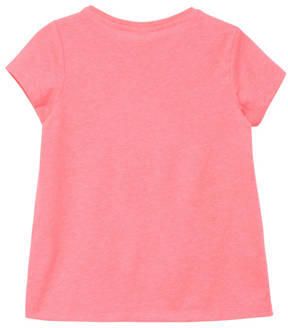 S.Oliver T-shirt met printopdruk roze Meisjes Polyester Ronde hals Printopdruk 116 122