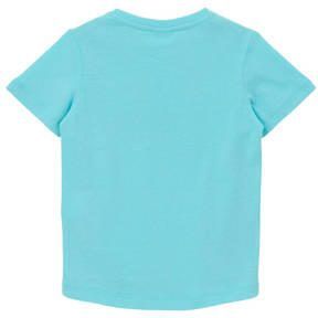 S.Oliver T-shirt met printopdruk turquoise Blauw Jongens Katoen Ronde hals 104 110