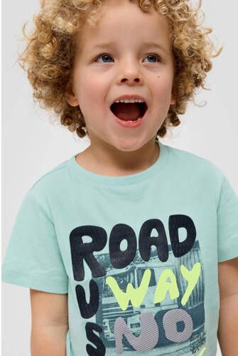 S.Oliver T-shirt met printopdruk turquoise Blauw Jongens Katoen Ronde hals 104 110 - Foto 2