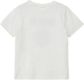 S.Oliver T-shirt met printopdruk wit Jongens Katoen Ronde hals Printopdruk 104 110