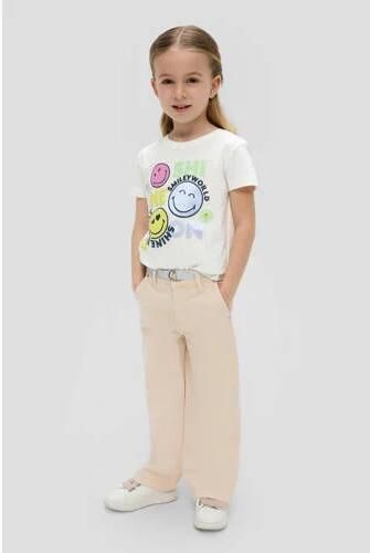 S.Oliver T-shirt met printopdruk wit Meisjes Katoen Ronde hals Printopdruk 104 110