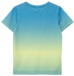 S.Oliver T-shirt met tekst blauw geel Jongens Polyester Ronde hals Tekst 116 122 - Foto 3