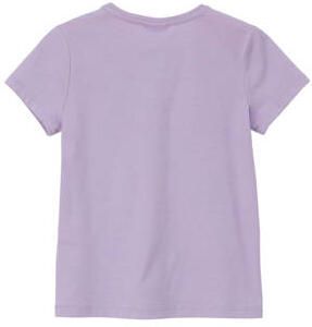 S.Oliver T-shirt met tekst lila Paars Meisjes Katoen Ronde hals Tekst 116 122