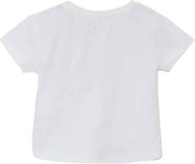 S.Oliver T-shirt met tekst wit Meisjes Katoen Ronde hals Tekst 50 56