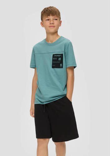 S.Oliver T-shirt petrol Blauw Jongens Katoen Ronde hals Effen 134 140 - Foto 2