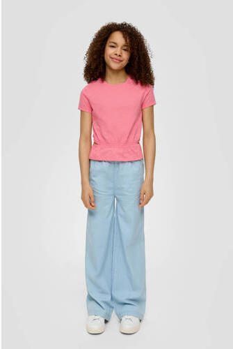 S.Oliver T-shirt roze Meisjes Katoen Ronde hals Effen 134 140 - Foto 3