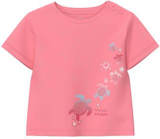 S.Oliver T-shirt roze Meisjes Katoen Ronde hals Printopdruk