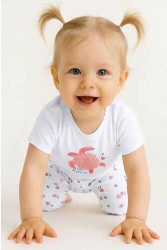 S.Oliver T-shirt wit Meisjes Katoen Ronde hals Printopdruk pailletten - Foto 2