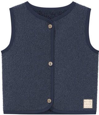 S.Oliver teddy gilet donkerblauw Effen