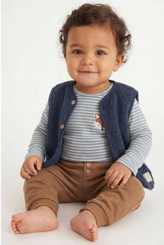S.Oliver gestreepte longsleeve blauw Meisjes Stretchkatoen Ronde hals - Foto 3