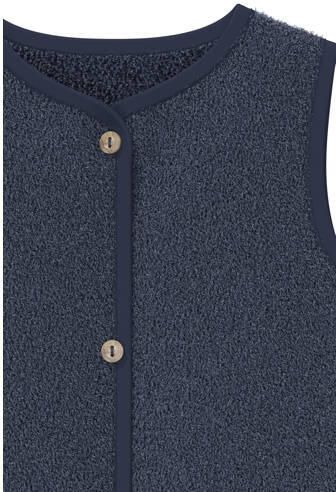 S.Oliver teddy gilet donkerblauw Effen - Foto 3