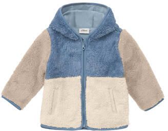 S.Oliver teddy jas beige blauw Jongens Polyester Capuchon Meerkleurig
