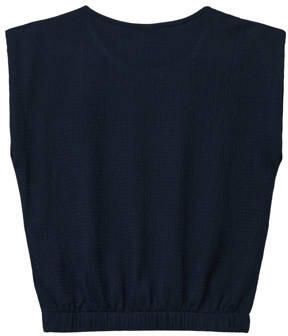 S.Oliver top donkerblauw Meisjes Polyester Ronde hals Effen 134 140