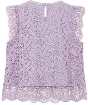 S.Oliver top lila Paars Meisjes Polyamide Ronde hals Effen 146 152