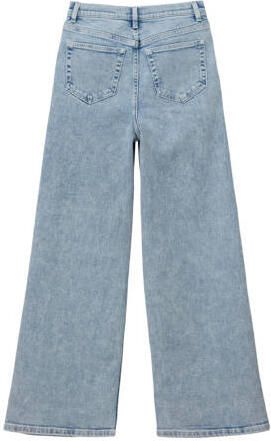 S.Oliver wide leg jeans lichtblauw Meisjes Stretchdenim Effen 146 - Foto 2