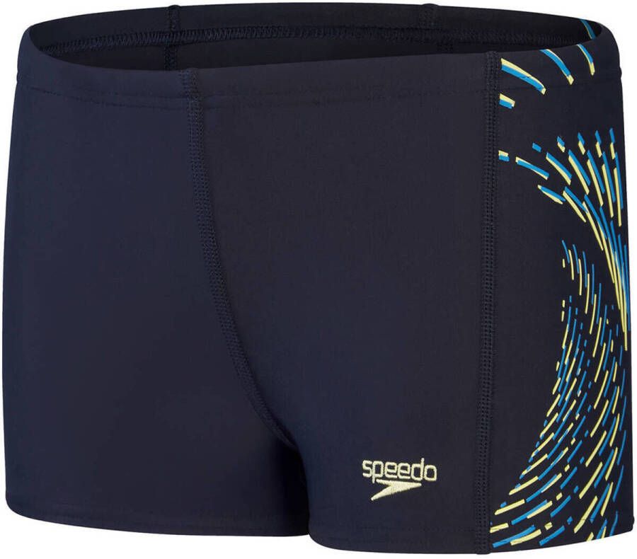 Speedo Eco EnduraFlex zwemboxer Plastisol Placement donkerblauw geel