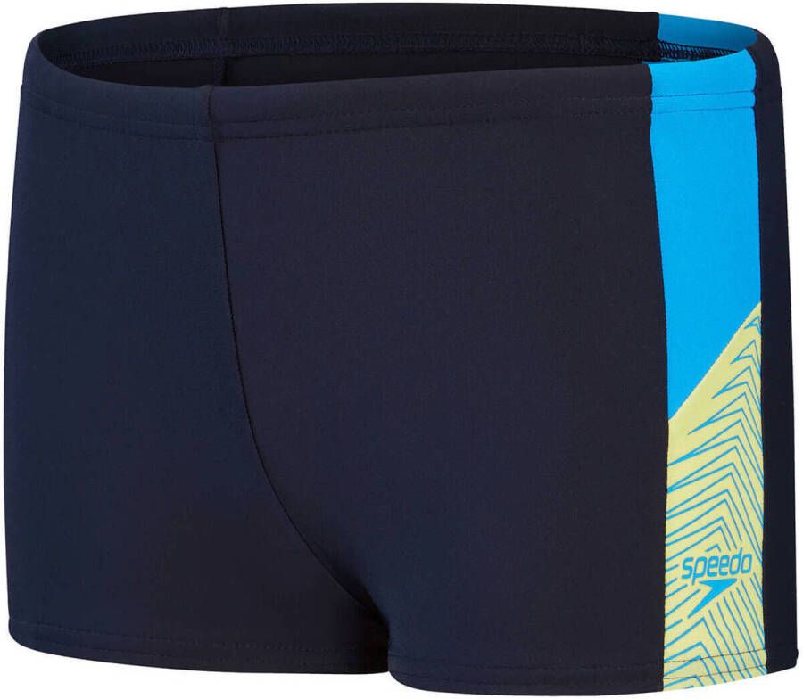 Speedo Endurance10 zwemboxer Dive donkerblauw blauw geel Zwemshort Jongens Polyamide 176